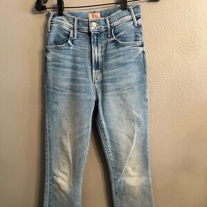 MOTHER Light Blue Ankle Jeans